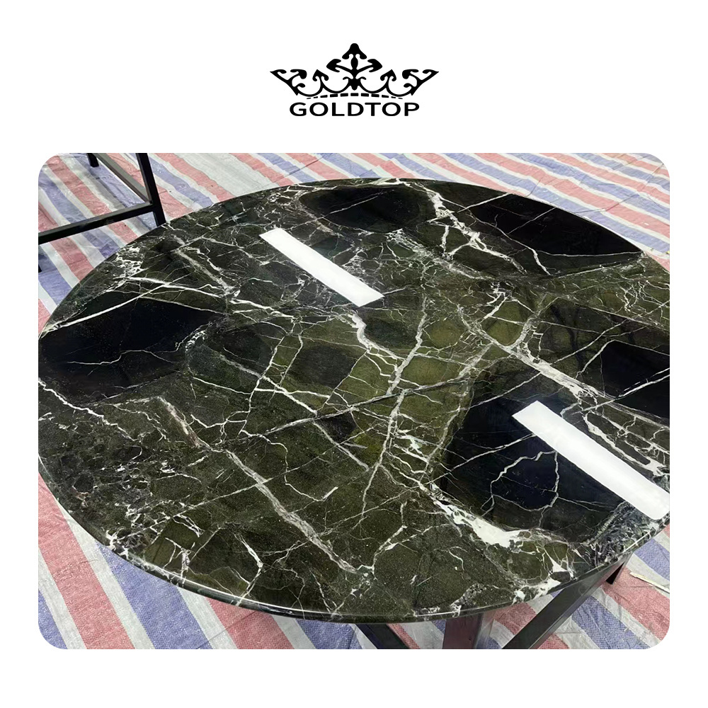 goldtop Customized Products turkey green marble stone slabs for marble plinth sink basin staircase dining table price