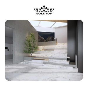 OEM/ODM marmol marmor floor countertops wallboard and floor tile sheet natural calacatta white marble slab stairs