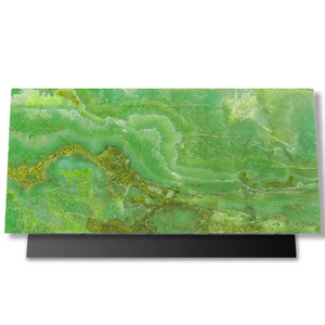 OEM/ODM onix Onice Natural Stone coffee table tiles losas Polished Stone Price wall panel Green Onyx Verde Slab