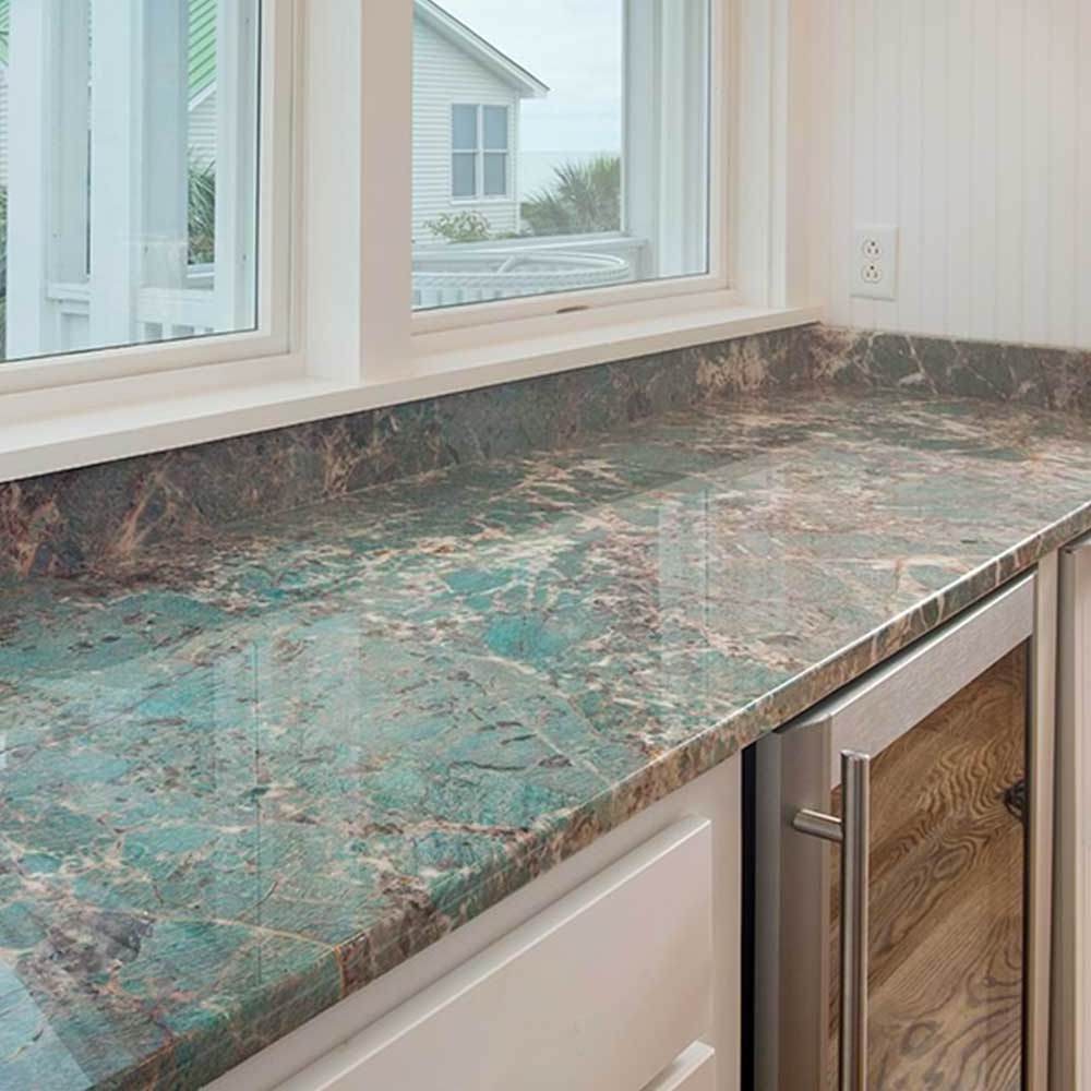 GOLDTOP OEM/ODM Quartzito Amazon Green Quartzite Slabs Stone Kitchen Countertops Amazonite Green Quartzite For Table Tops