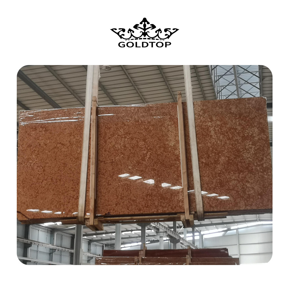 GOLDTOP OEM/ODM Marmore Wholesale Glossy Rosso Verona Marble Slabs for Floor Tiles and Kitchen Countertops