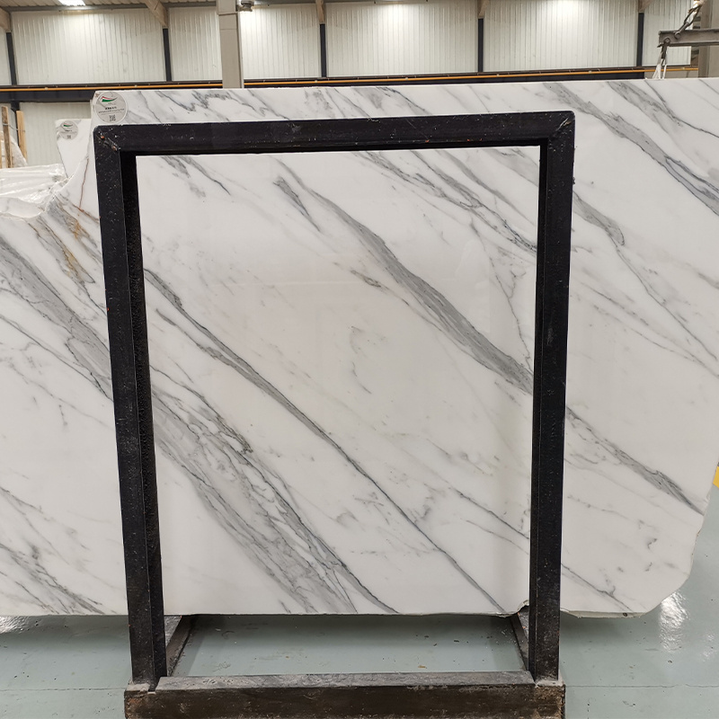 OEM/ODM marmol marmor floor countertops wallboard and floor tile sheet natural calacatta white marble slab stairs