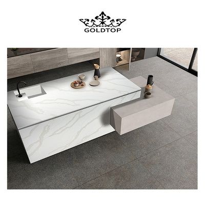 Goldtop Brand Calacatta 5059 Calacatta Paris Marble Quartzo Engineered Stone Kitchen/Bathroom Countertop Artificial Quartz Slab