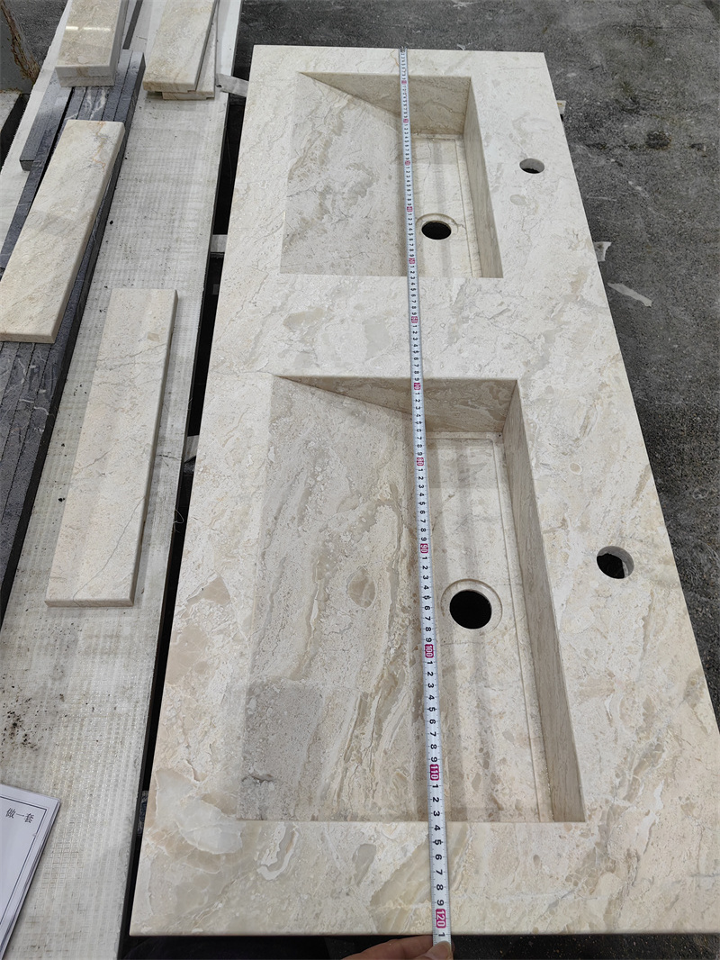 GOLDTOP OEM/ODM Marmore  Wholesale Glossy Cappuccino Beige Marble Slabs for Floor Tiles and Kitchen Countertops