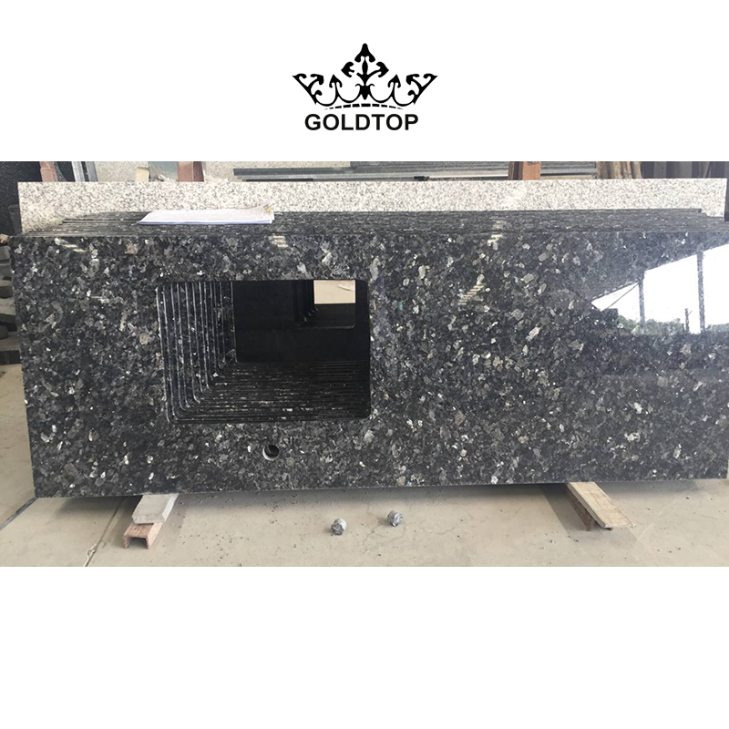 Hot Sale Black Granite Slabs Blue Pearl Granite Prices Kitchen Countertop Vanity Tops