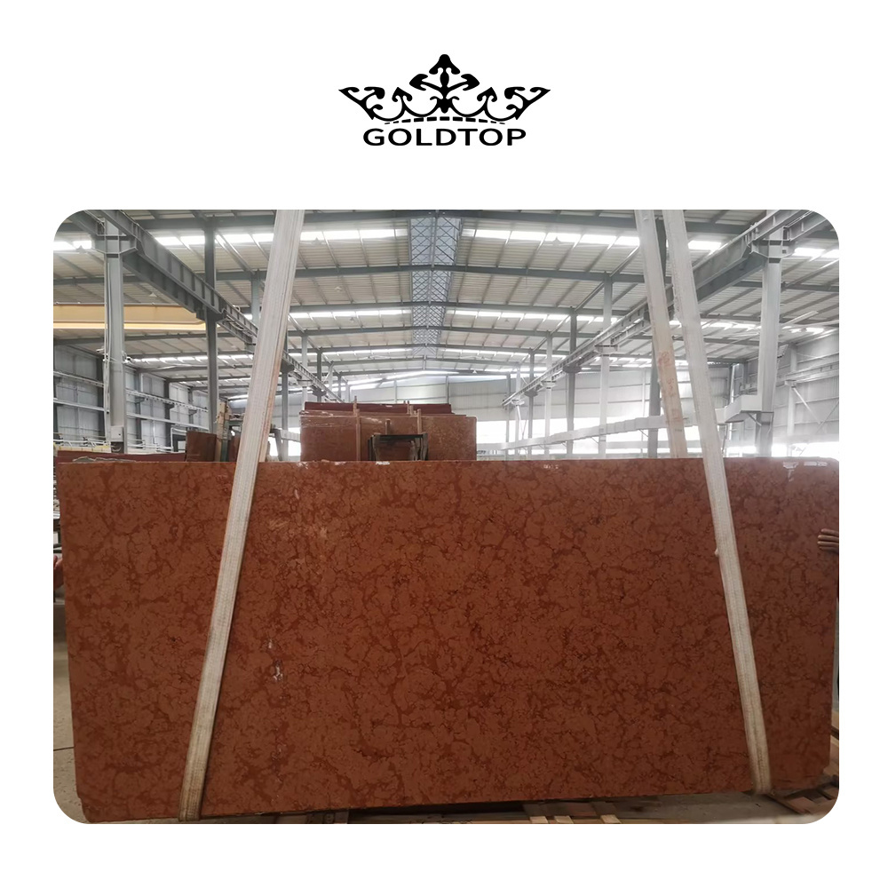 GOLDTOP OEM/ODM Marmore Wholesale Glossy Rosso Verona Marble Slabs for Floor Tiles and Kitchen Countertops