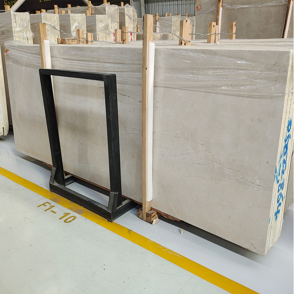 GOLDTOP OEM/ODM Marmore  Wholesale Glossy Crema Marfil Marble Slabs for Floor Tiles and Kitchen Countertops