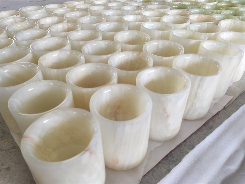 GOLDTOP OEM/ODM onix Onice New Arrival Green And Pink Onyx Candle Jars Decorating Marble Candle Holders