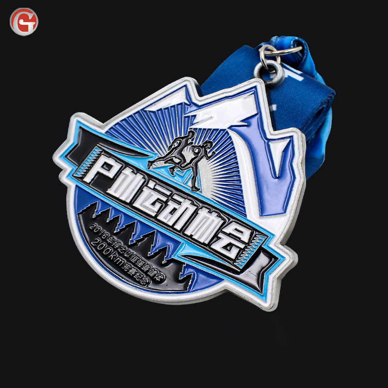 Commemorative Marathon Metal Medallion Zinc Alloy Honour Trophy With Ribbon Stainless Steel Award Plaque Medal