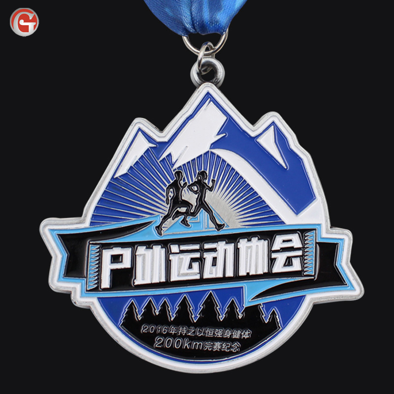 Commemorative Marathon Metal Medallion Zinc Alloy Honour Trophy With Ribbon Stainless Steel Award Plaque Medal