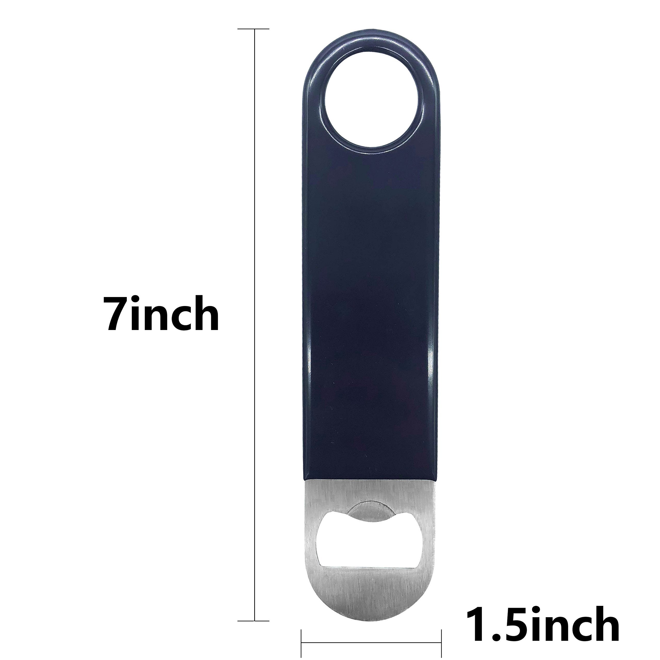 Red Black Blue Heavy Duty Stainless Steel Flat Bottle Opener Solid and Durable Beer Openers