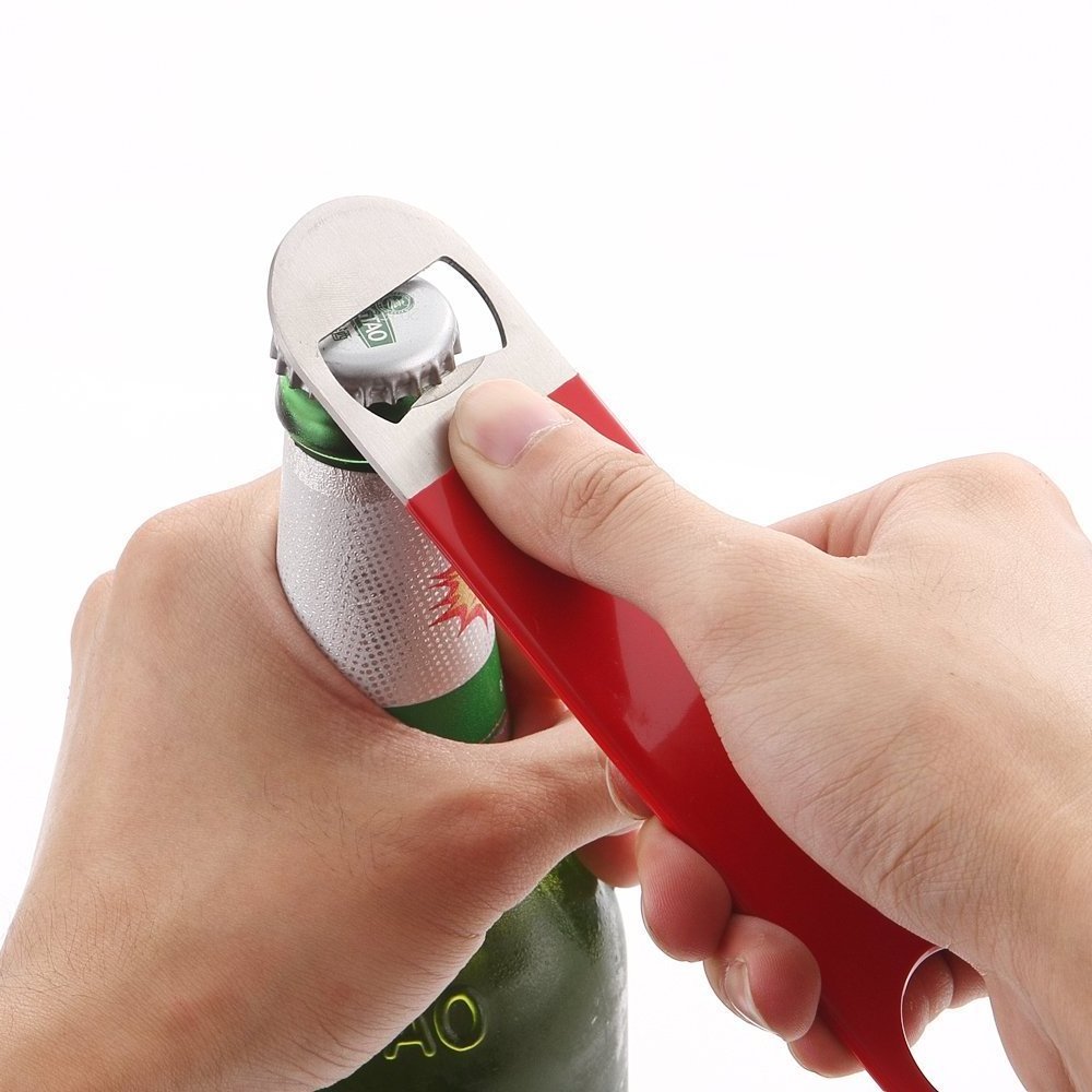 Red Black Blue Heavy Duty Stainless Steel Flat Bottle Opener Solid and Durable Beer Openers