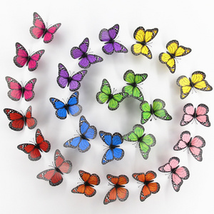 Home Decoration Simulated Butterfly Fridge Magnets 12CM 3D Butterfly Magnetic refrigerator wall stickers