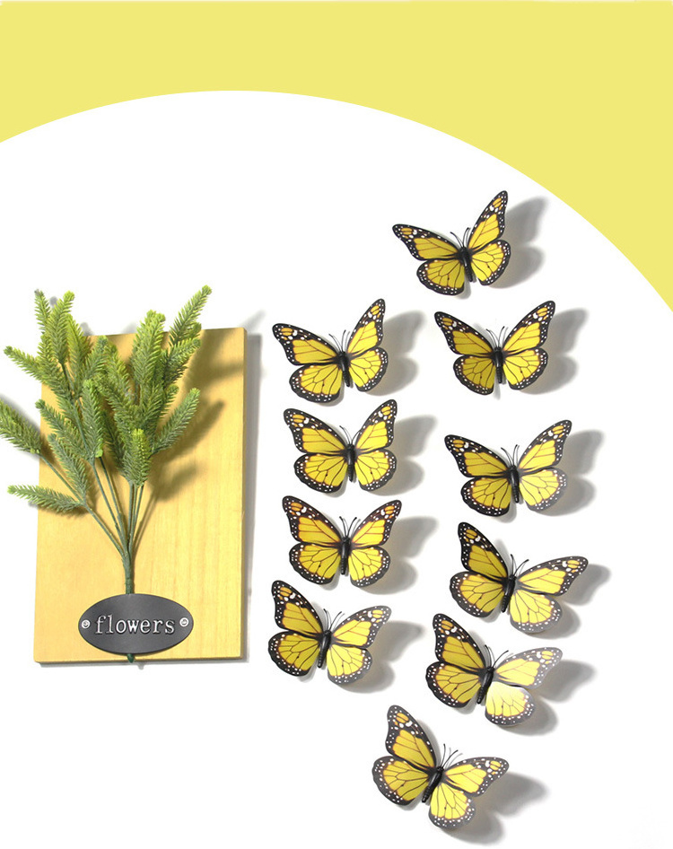 Home Decoration Simulated Butterfly Fridge Magnets 12CM 3D Butterfly Magnetic refrigerator wall stickers