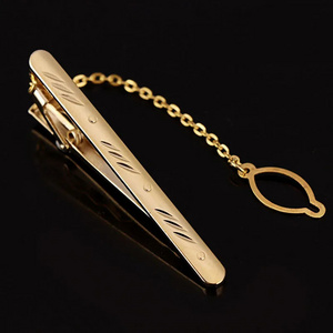 Business Wedding Men Metal Simple Necktie Buckle Gold Color Tie Bar Clasp Clip Clamp Pin Ties Stainless Steel Tie Clips