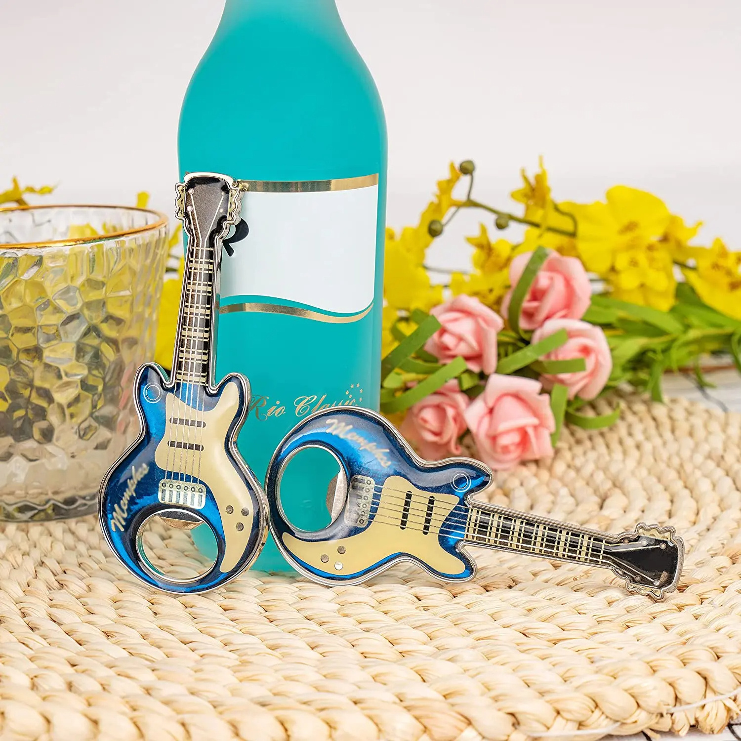 Kitchen Tools Guitar Beer Bottle Opener Custom Logo Metal Bottle Opener