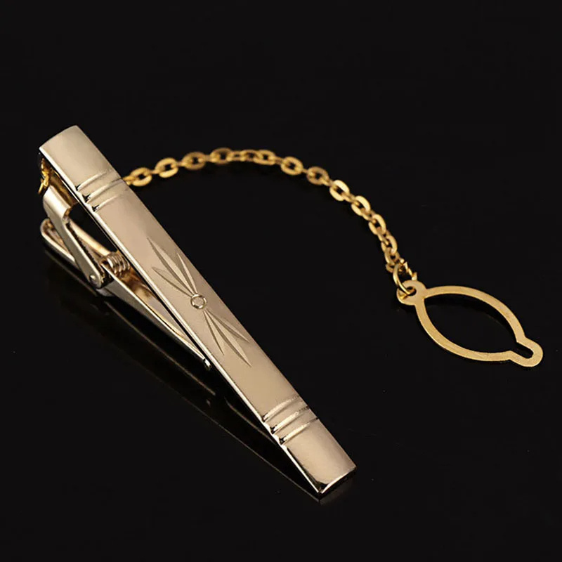 Business Wedding Men Metal Simple Necktie Buckle Gold Color Tie Bar Clasp Clip Clamp Pin Ties Stainless Steel Tie Clips