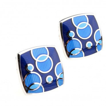 Hot Sale 1 Pair Free Shipping Biggest Promotion Black Blue Enamel Cufflink Custom Cuff Link