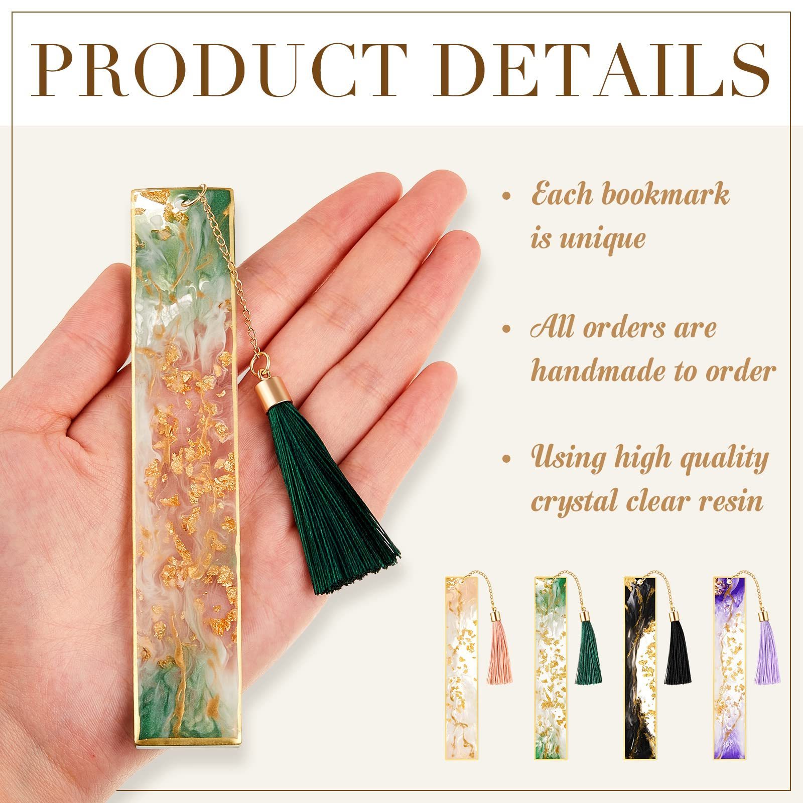 Presents Teachers Book Lovers Resin Bookmarks Handmade Resin Bookmarks Tassels Metal Bookmark Custom