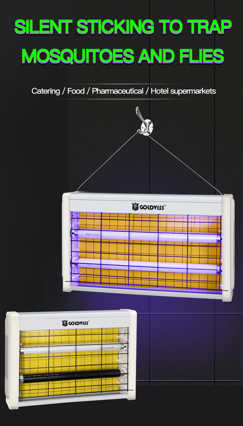 40W Wall Mounted Mute Mosquito Killer Lamp Fly Sticky Traps Restaurant Pest Glue Board Trap Insect Killer
