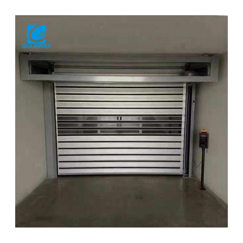 Factory Industry Aluminum Alloy Panel Steel Rolling Up Fast Shutter High Speed Hard Panel Door