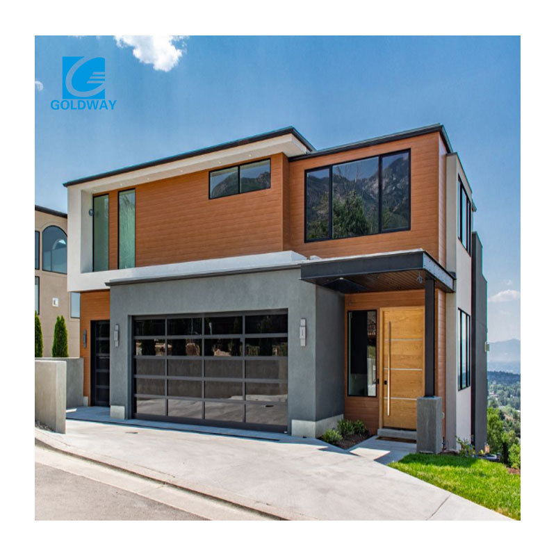 10 x 8 Garage Door For House Modern Smart Garage Doors With Glass Mirror Finish Stainless Steel Garage Door