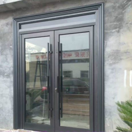 High Quality Aluminum Alloy Frame Glass Security Door For Commercial Used