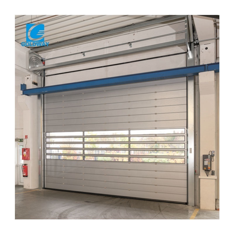 Factory Industry Aluminum Alloy Panel Steel Rolling Up Fast Shutter High Speed Hard Panel Door