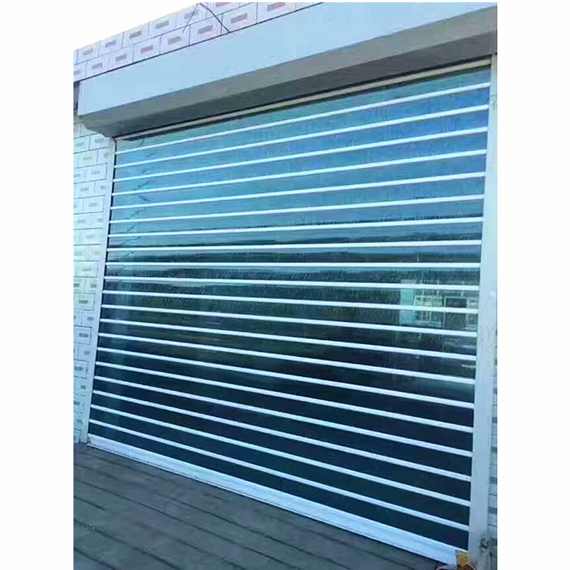 China Cheap Polycarbonate Transparent Acrylic Roller Shutter Sliding Door