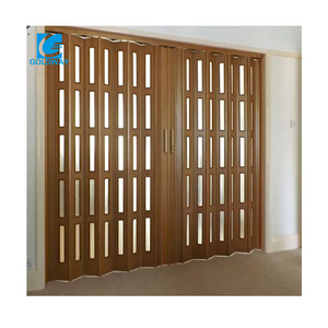 Folding Door Bathrooms PVC Sliding Accordion Doors Factory Manufacture PVC Waterproof Foldable Plastic Graphic Design Modern