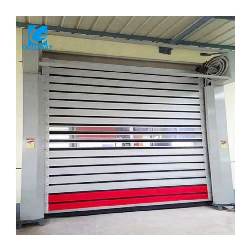 Factory Industry Aluminum Alloy Panel Steel Rolling Up Fast Shutter High Speed Hard Panel Door