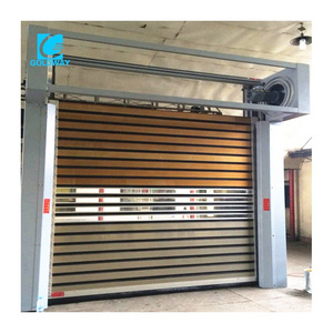 Factory Industry Aluminum Alloy Panel Steel Rolling Up Fast Shutter High Speed Hard Panel Door