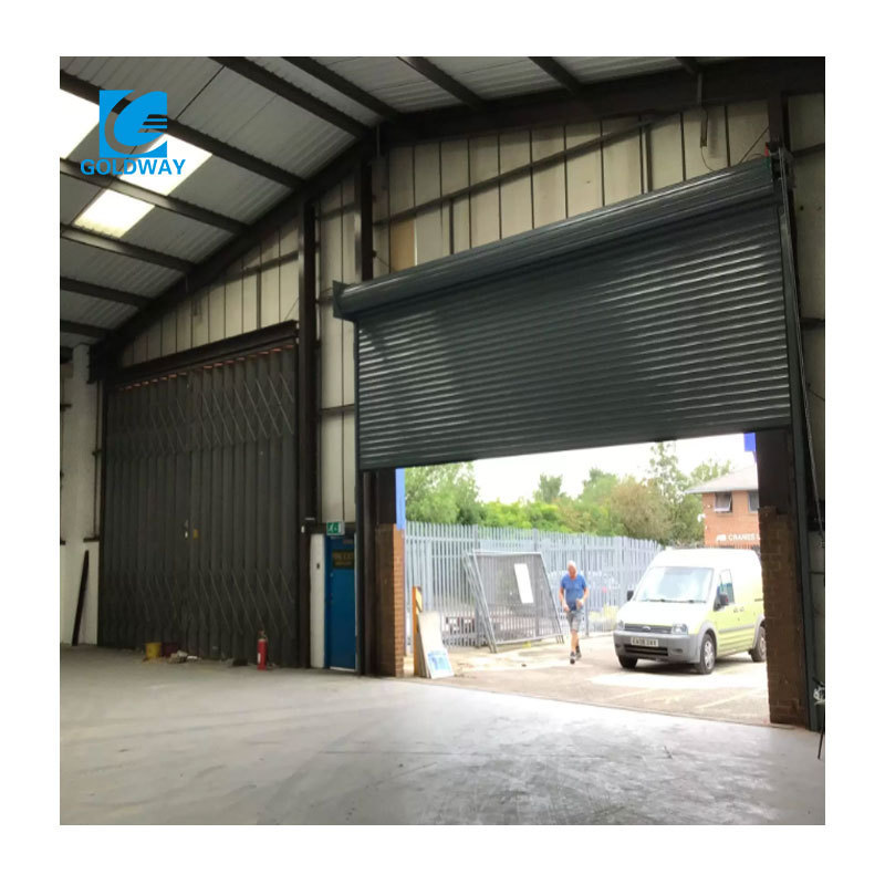 Industrial Automatic Steel Windproof Roll Up Door Metal Roller Shutter Door Security Metal Gates For Factory