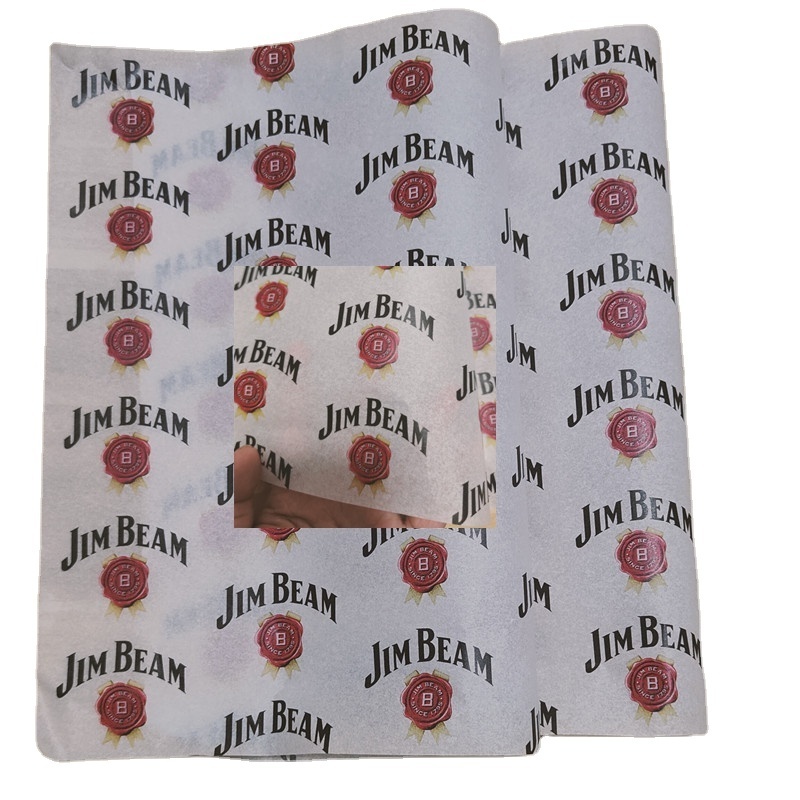 Brand Logo Parchment Baking Grease proof Paper Custom Printed Greaseproof Food Wrapping Paper For Deli Food Bread Packaging