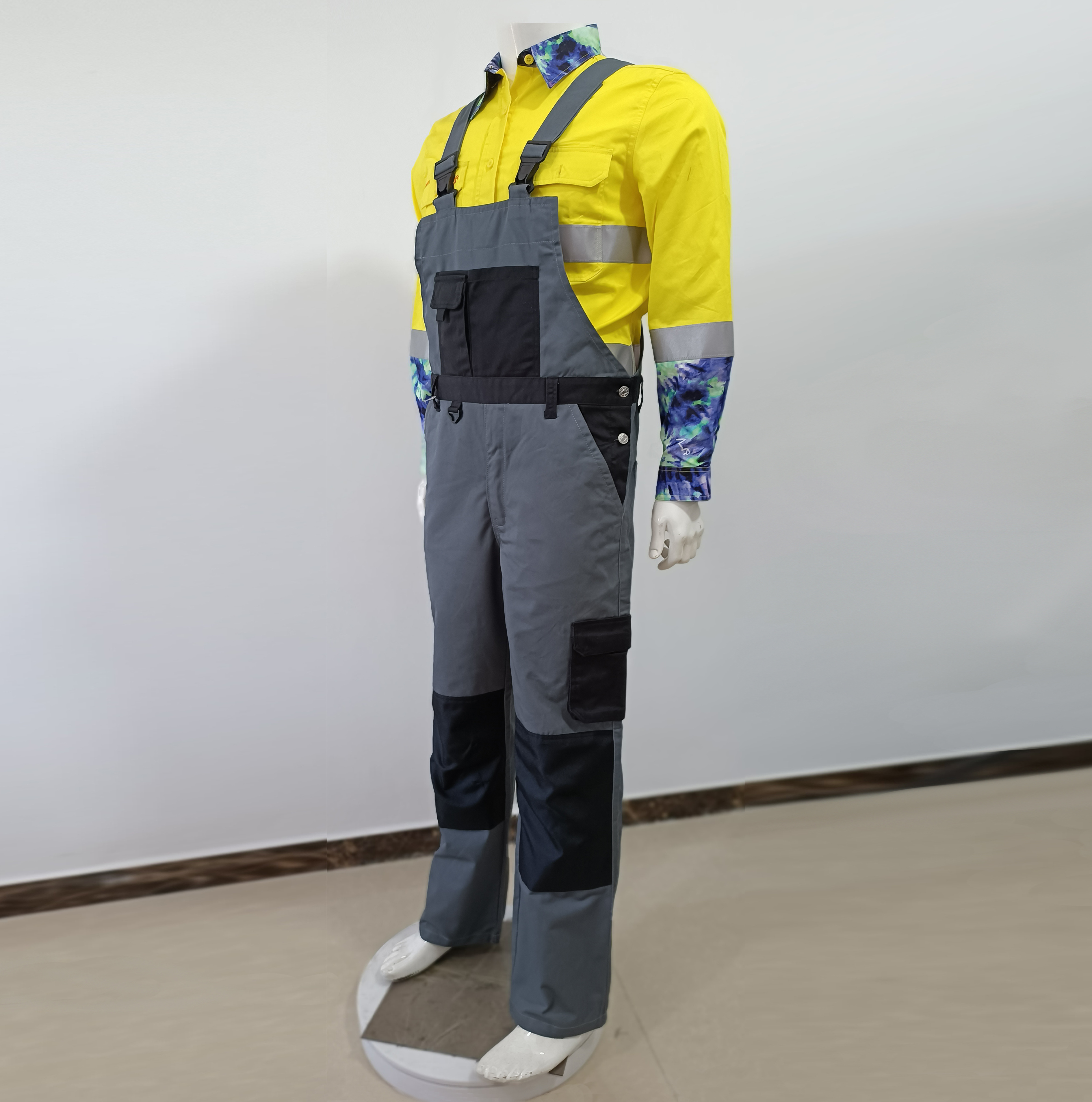 Men work Bib Pants Overall Scrubs Multi Pockets Workwear Jumpsuits for men Out Jumpsuit Coverall Trousers