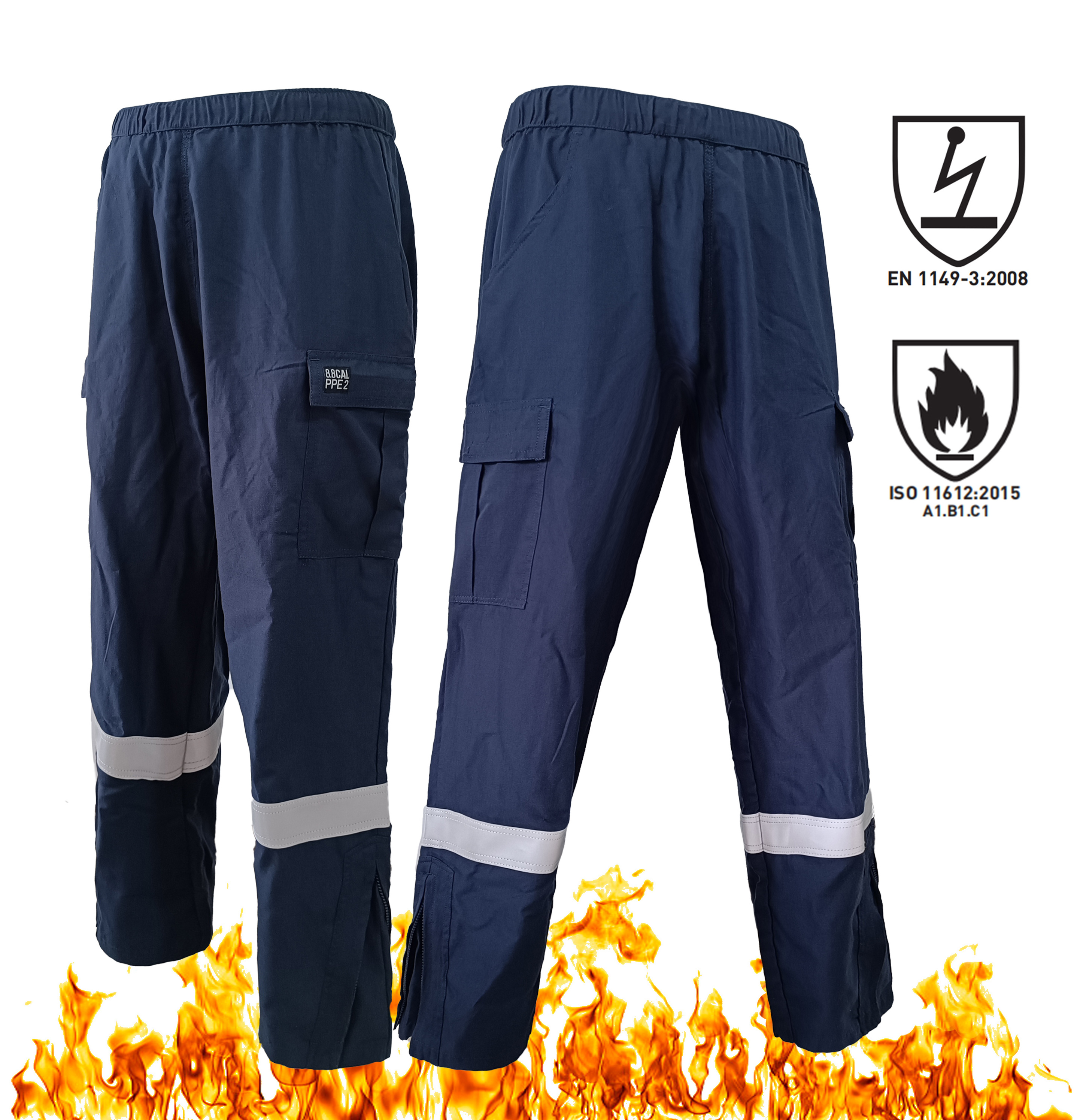 Wholesale industrial safety clothing Workwear FR cargo work pants flame retardant trousers