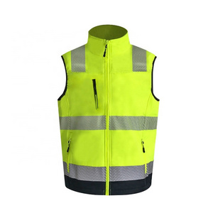 Lightweight Workwear Green Safety Construction Clothes Waterproof Mens Class 3 Hi Vis Reflective Vest