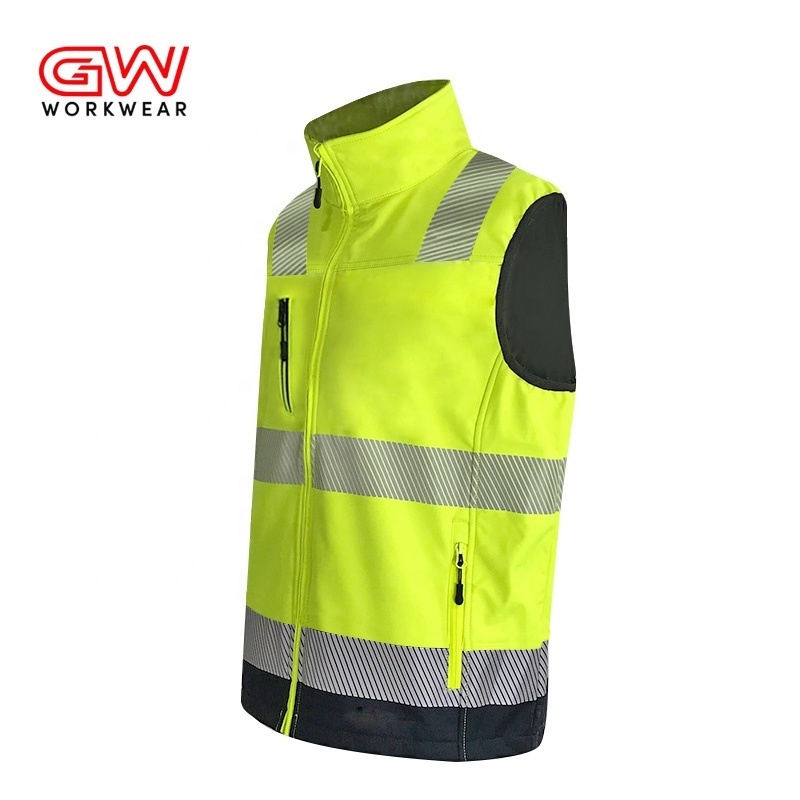 Lightweight Workwear Green Safety Construction Clothes Waterproof Mens Class 3 Hi Vis Reflective Vest