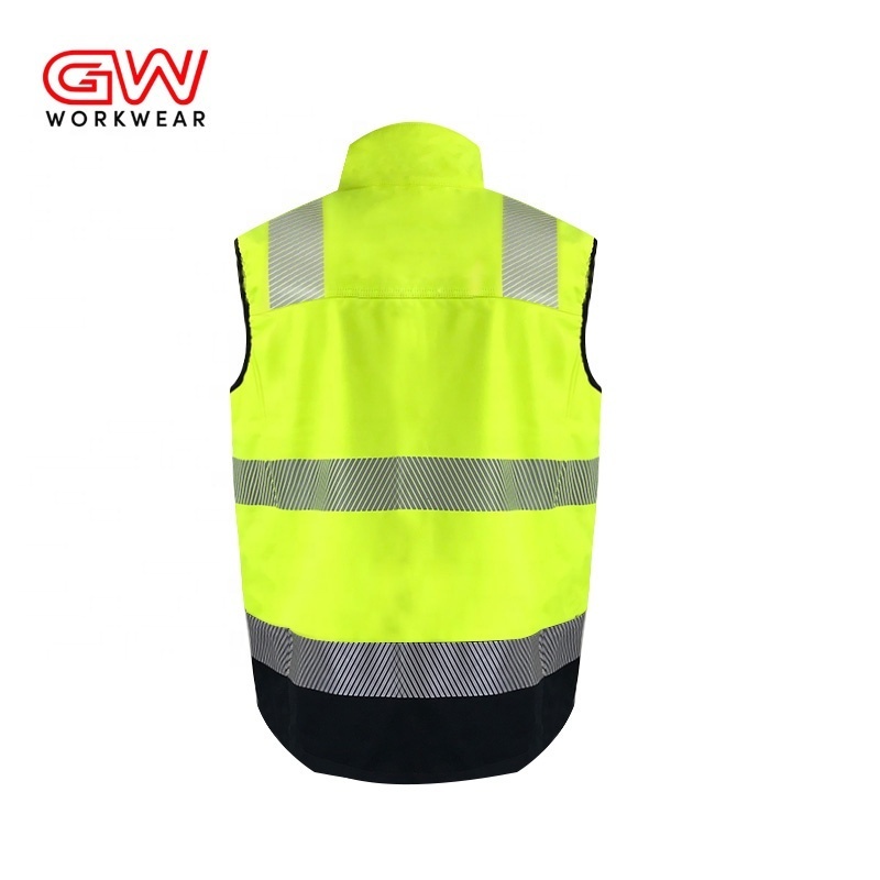 Lightweight Workwear Green Safety Construction Clothes Waterproof Mens Class 3 Hi Vis Reflective Vest