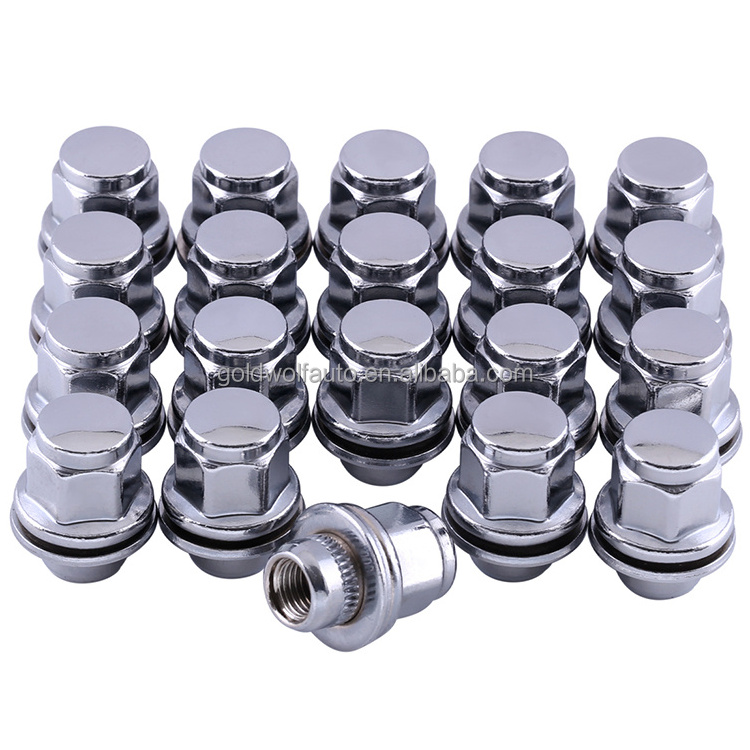 20PCS 12x1.25 silver Wheel Lug Nuts Mag Seat Washer for Lexus Scion Camry