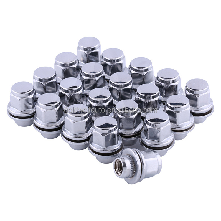 20PCS Chrome 12x1.5 Wheel Lug Nuts Mag Seat Washer for Lexus Scion Camry