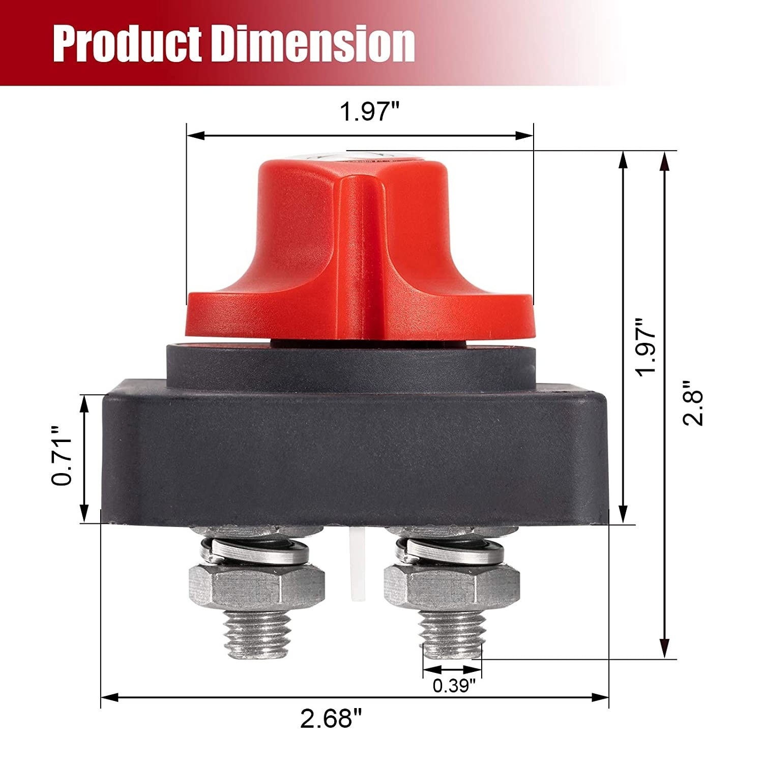 RTS Battery Disconnect Switch 12V 24V 48V Master Isolator Cut Off Switch for Marine Boat Car Truck Camper RV Trailer Vehicles