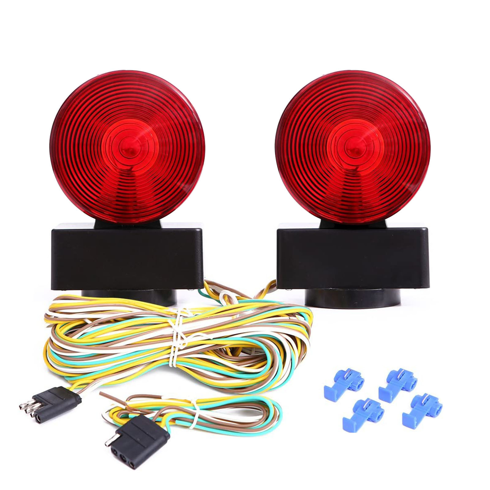 Customized 12v Incandescent Round Double Sided Magnetic Trailer Light Kit Towing Light