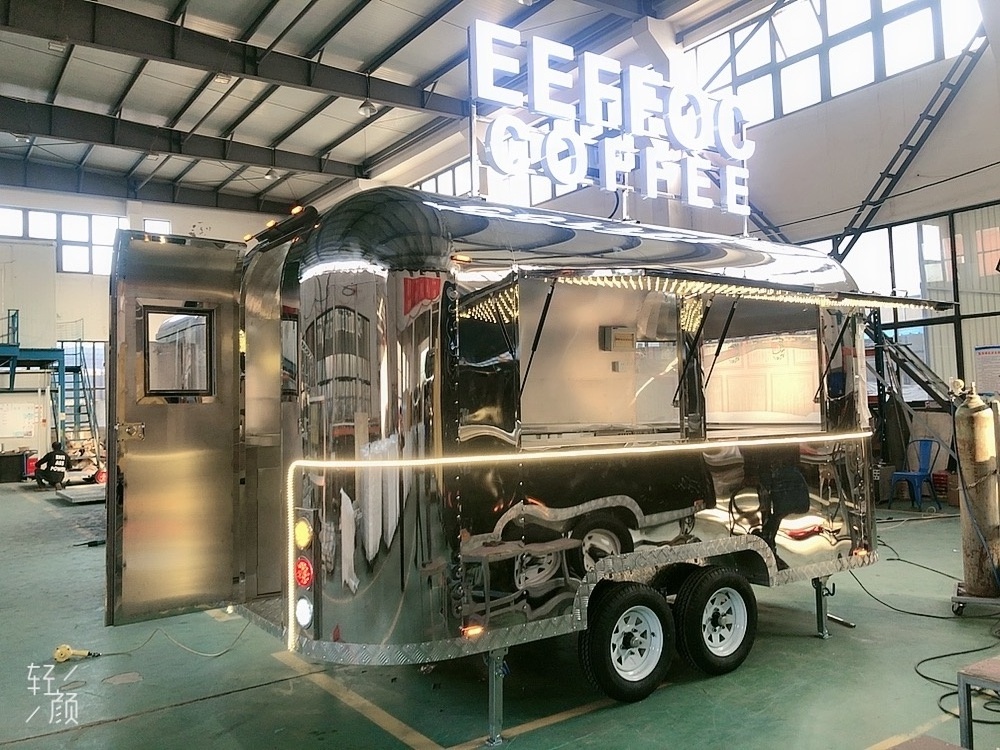 Hot Selling Food Cart Fully Equipment Mobile Restaurant Trailer Car Kitchen Ice Cream Truck Hot Dog Cart Mobile Food Truck