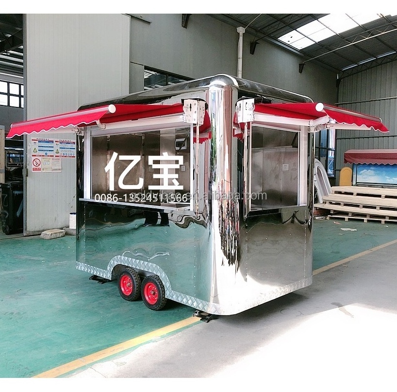 Factory Price Ice Cream Food Vending Cart coffee Mobile fast Food Cart For Sale japanese Hot Dog Food Truck