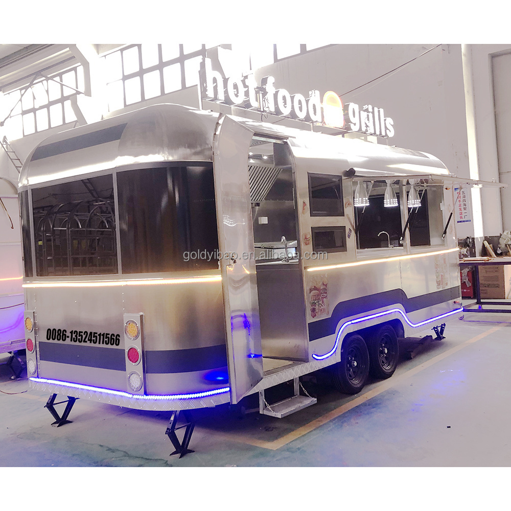 Commerical food trailer Street Food Cart Kiosk Design Outdoor Catering Trailer for Snack Food