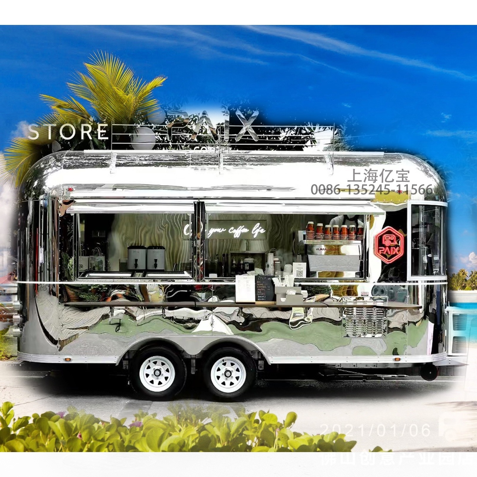 Hot Selling Food Cart Fully Equipment Mobile Restaurant Trailer Car Kitchen Ice Cream Truck Hot Dog Cart Mobile Food Truck