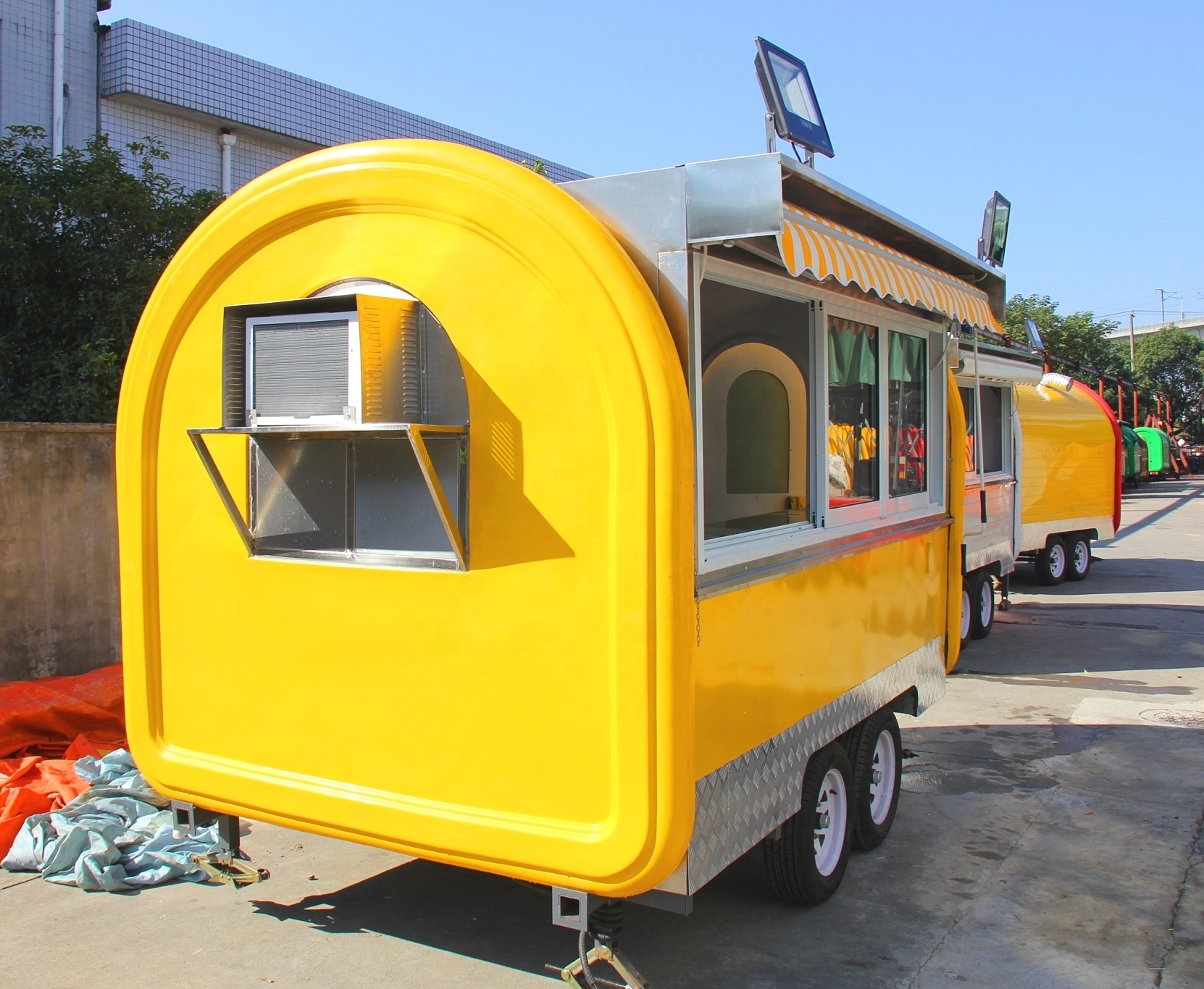 Food Carts  Mobile Trailers Food Trucks Mobile Food Trailer Pizza Dog Customized Hot Key Long Power Outdoor Packing Wheels