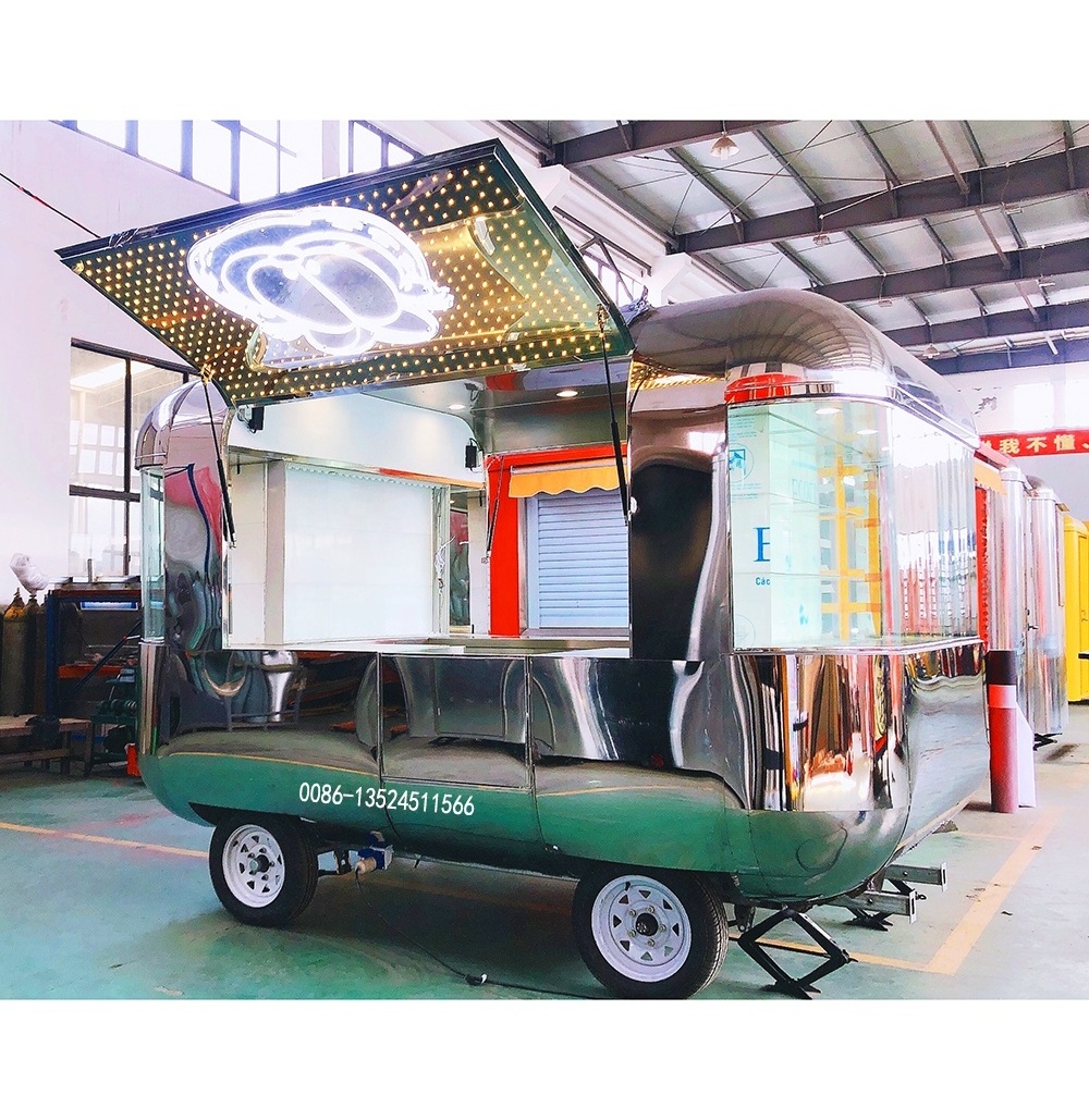 Juice Bar Koisk Mobile Food Coffee Trailer for Sale in Malaysia Lemonade Food Stall Trailer Hot Dog Stand with Oven