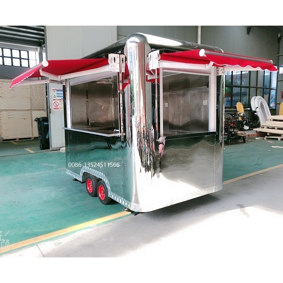 Factory Price Ice Cream Food Vending Cart coffee Mobile fast Food Cart For Sale japanese Hot Dog Food Truck